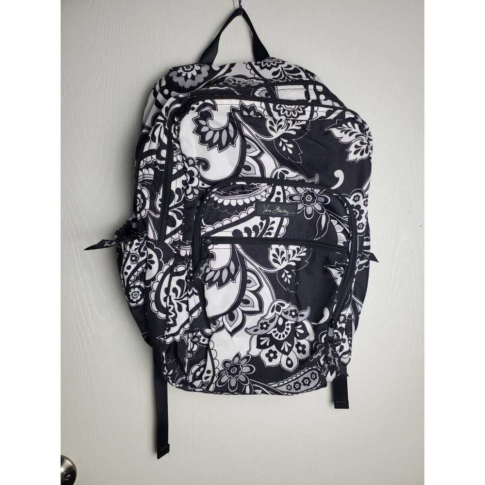 Vera Bradley Canvas Backpack Black White